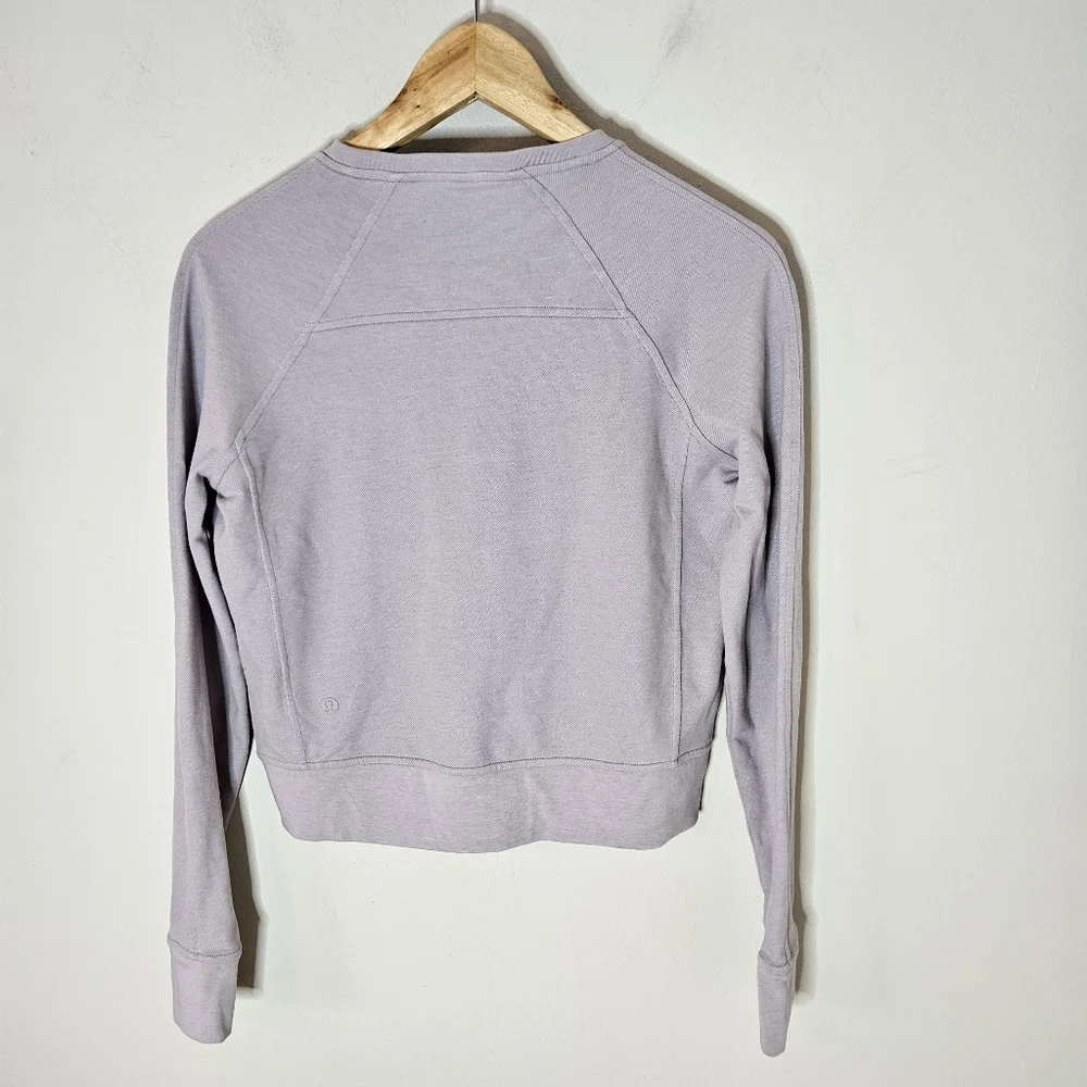 Lululemon Every Moment Crew Sweatshirt Lavender Grey Long Sleeves 6
